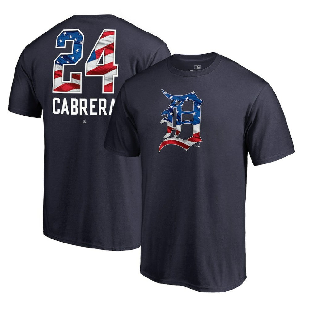 Miguel Cabrera Detroit Tigers Banner Wave Name & Number T-Shirt - MLB T-shirts
