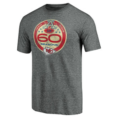 Kansas City Chiefs 60th Season Logo Weathered Tri-Blend T-Shirt | NFL On sale