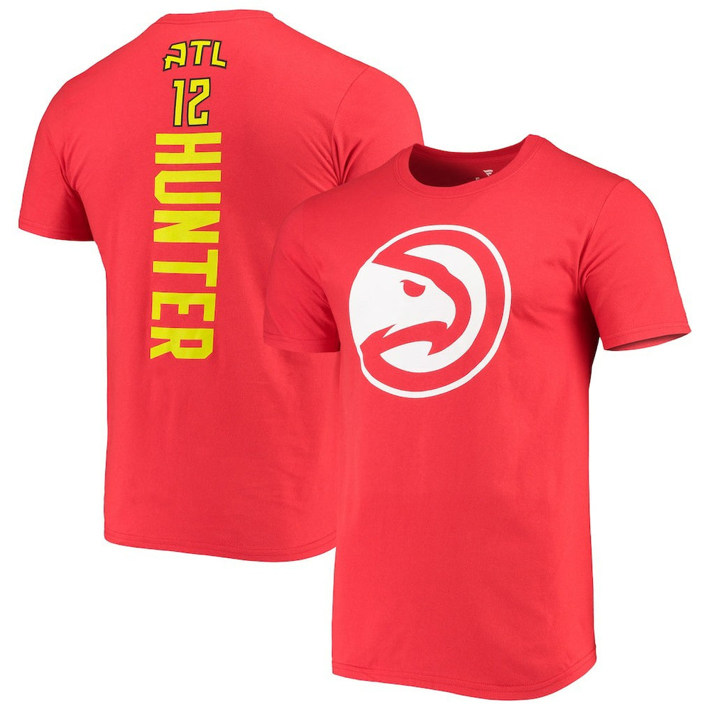 Red De'Andre Hunter Atlanta Hawks Playmaker Name & Number Logo T-Shirt | NBA