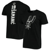 Black Luka Samanic San Antonio Spurs Playmaker Name & Number Logo T-Shirt | NBA