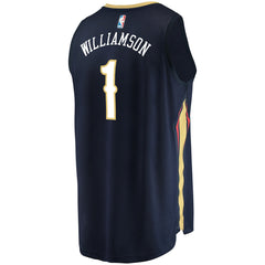 Icon Edition Zion Williamson New Orleans Pelicans Fast Break Replica Jersey Navy | NBA