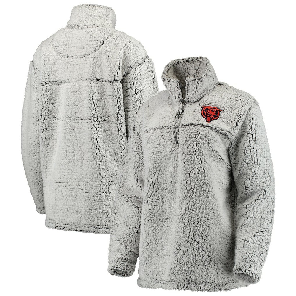 Chicago Bears Women's Sherpa Quarter-Zip Pullover Jacket | NFL Near me