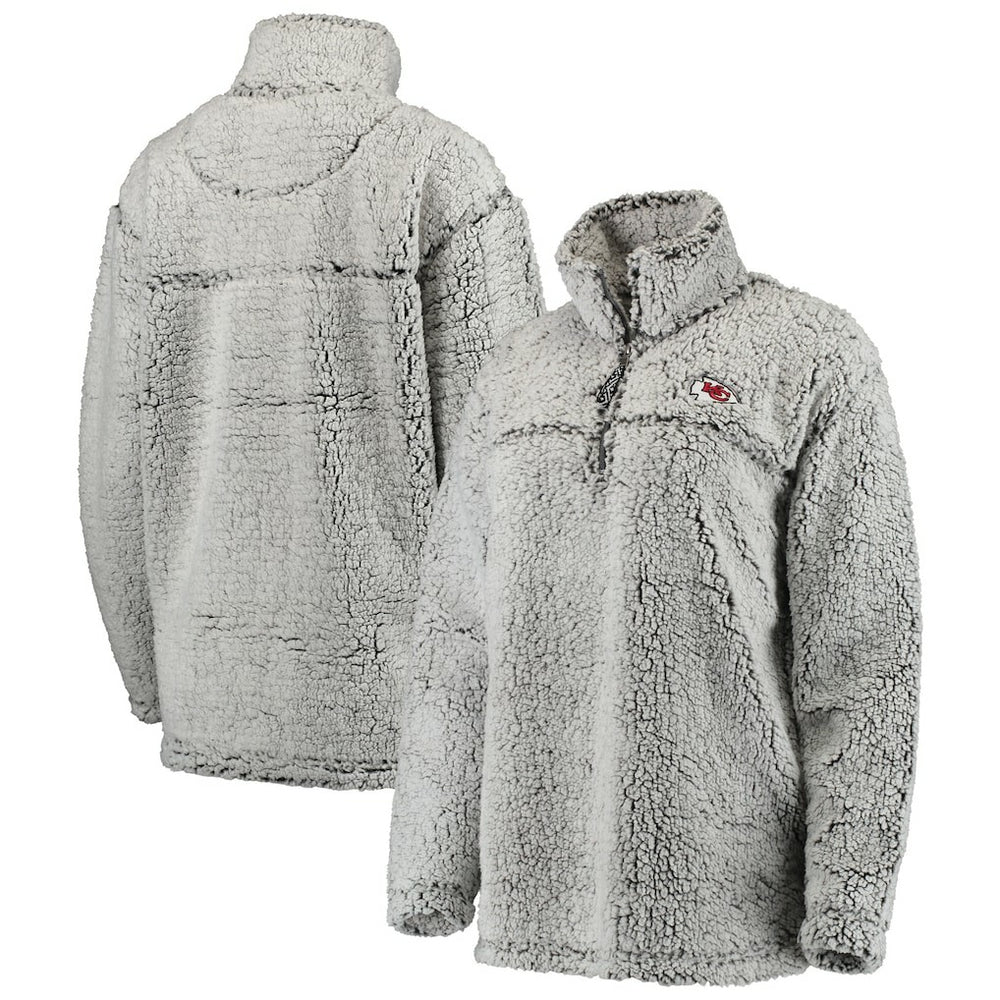 Kansas City Chiefs Women's Sherpa Quarter-Zip Pullover Jacket | NFL US
