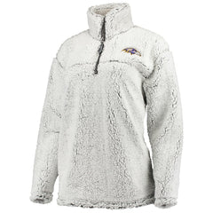 Baltimore Ravens G-III 4Her by Carl Banks Women's Sherpa Quarter-Zip Pullover Jacket | NFL On sale