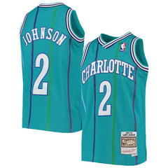 Teal Larry Johnson Charlotte Hornets Youth 1992/93 Hardwood Classics Swingman Jersey | NBA