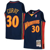 Navy Stephen Curry Golden State Warriors Youth 2009-10 Hardwood Classics Swingman Throwback Jersey sale | NBA