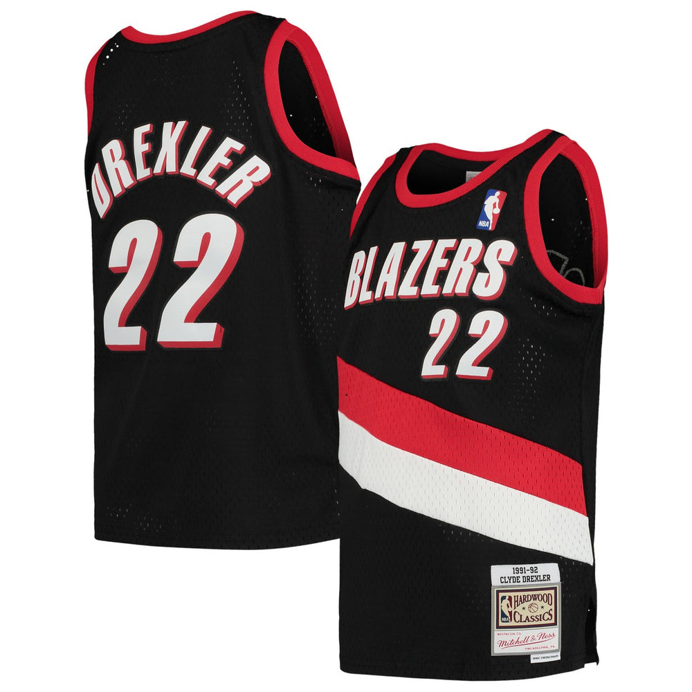 Black Clyde Drexler Portland Trail Blazers Youth 1991/92 Hardwood Classics Swingman Jersey | NBA
