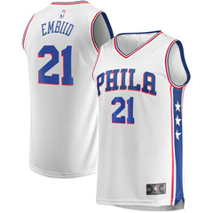 White Joel Embiid Philadelphia 76ers Replica Jersey | NBA