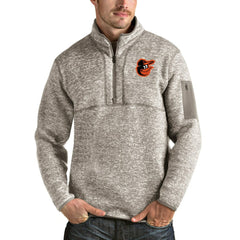 Baltimore Orioles Antigua Fortune Quarter-Zip Pullover Jacket - MLB Jackets