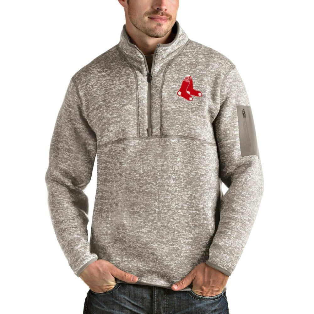 Boston Red Sox Antigua Fortune Quarter-Zip Pullover Jacket - MLB Jackets