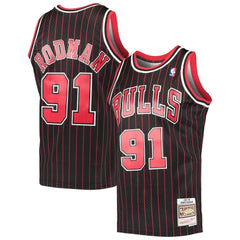 Black Dennis Rodman Chicago Bulls Hardwood Classics Swingman Jersey sale | NBA