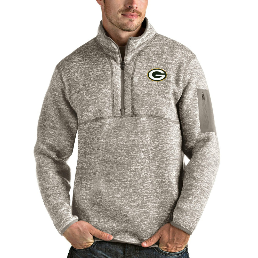 Green Bay Packers Antigua Fortune Quarter-Zip Pullover Jacket | NFL Sale