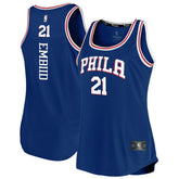 Royal Joel Embiid Philadelphia 76ers Women's Fast Break Team Tank Jersey | NBA