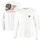Atlanta Falcons Vineyard Vines Whale Helmet Long Sleeve T-Shirt | NFL Discount