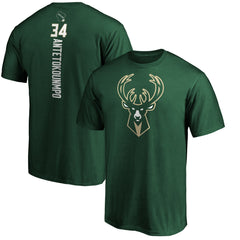 Hunter Green Giannis Antetokounmpo Milwaukee Bucks Team Playmaker Name & Number T-Shirt | NBA