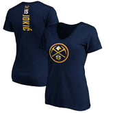 Navy Nikola Jokic Denver Nuggets Women's Playmaker Name & Number V-Neck T-Shirt sale | NBA