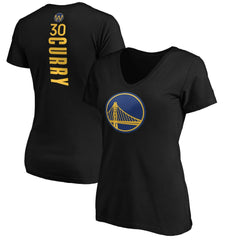 Black Stephen Curry Golden State Warriors Women's Playmaker Name & Number V-Neck T-Shirt sale | NBA