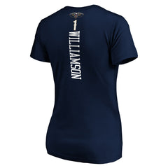 Navy Zion Williamson New Orleans Pelicans Women's Playmaker Name & Number V-Neck T-Shirt | NBA