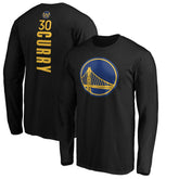 Black Stephen Curry Golden State Warriors Playmaker Name & Number Long Sleeve T-Shirt sale | NBA