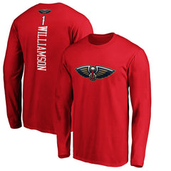 Red Zion Williamson New Orleans Pelicans Playmaker Name & Number Long Sleeve T-Shirt | NBA