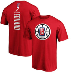 Red Kawhi Leonard LA Clippers Team Playmaker Name & Number T-Shirt | NBA