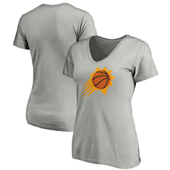 Gray Phoenix Suns Women's Primary Logo Team V-Neck T-Shirt | NBA