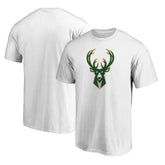 White Milwaukee Bucks Primary Team Logo T-Shirt | NBA