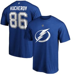 Nikita Kucherov Tampa Bay Lightning Fanatics Authentic Stack Player Name & Number T-Shirt - NHL T-shirts