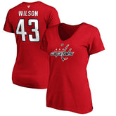Tom Wilson Washington Capitals Fanatics Women's Authentic Stack Name & Number V-Neck T-Shirt - NHL T-shirts