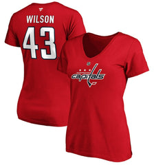 Tom Wilson Washington Capitals Fanatics Women's Authentic Stack Name & Number V-Neck T-Shirt - NHL T-shirts