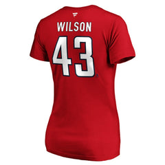 Tom Wilson Washington Capitals Fanatics Women's Authentic Stack Name & Number V-Neck T-Shirt - NHL T-shirts