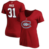 Carey Price Montreal Canadiens Fanatics Women's Authentic Stack Name & Number V-Neck T-Shirt - NHL T-shirts