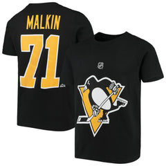 Evgeni Malkin Pittsburgh Penguins Youth Player Name & Number T-Shirt - NHL T-shirts