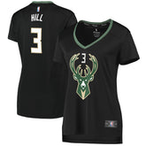 Black George Hill Milwaukee Bucks Women's Fast Break Replica Player Jersey | NBA