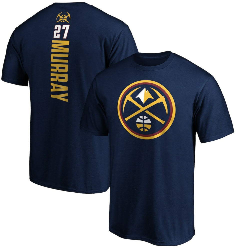 Navy Denver Nuggets Playmaker Name & Number T-Shirt sale | NBA