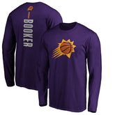 Purple Devin Booker Phoenix Suns Playmaker Name & Number Long Sleeve T-Shirt | NBA