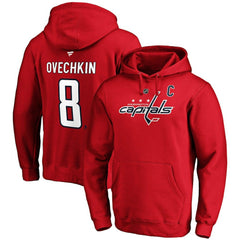 Alexander Ovechkin Washington Capitals Fanatics Authentic Stack Player Name & Number Fitted Pullover Hoodie - NHL Hoodies