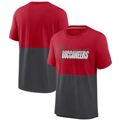 Tampa Bay Buccaneers Fan Gear Colorblock Tri-Blend T-Shirt | NFL New