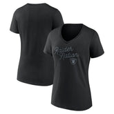 Las Vegas Raiders Women's Iconic Script State V-Neck T-Shirt | NFL Online