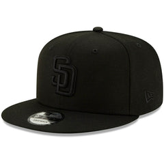 San Diego Padres New Era Black on Black 9FIFTY Snapback Adjustable Hat - MLB Hats