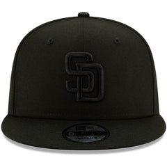 San Diego Padres New Era Black on Black 9FIFTY Snapback Adjustable Hat - MLB Hats