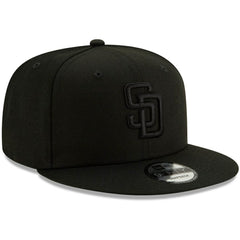 San Diego Padres New Era Black on Black 9FIFTY Snapback Adjustable Hat - MLB Hats