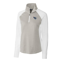 Tennessee Titans Cutter & Buck Women's Forge Tonal Stripe Half-Zip Pullover Jacket | NFL Outlet