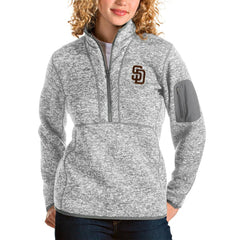 San Diego Padres Antigua Women's Fortune Half-Zip Pullover Jacket - MLB Jackets