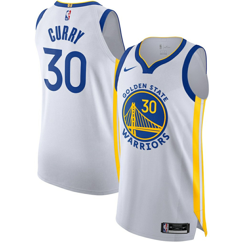 White Stephen Curry Golden State Warriors Authentic Jersey sale | NBA