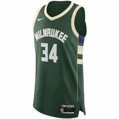 Hunter Green Giannis Antetokounmpo Milwaukee Bucks Authentic Jersey | NBA