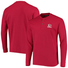 Kansas City Chiefs Dunbrooke Logo Maverick Thermal Henley Long Sleeve T-Shirt | NFL Outlet