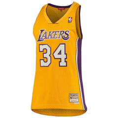 Gold Shaquille O'Neal Los Angeles Lakers Women's 1999/00 Hardwood Classics Swingman Jersey | NBA