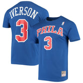 Royal Allen Iverson Philadelphia 76ers Hardwood Classics Name & Number Player T-Shirt | NBA