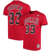 Red Scottie Pippen Chicago Bulls Hardwood Classics Name & Number Player T-Shirt sale | NBA